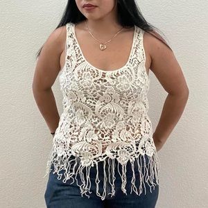 CHARLOTTE RUSSE - Crocheted Top Cover